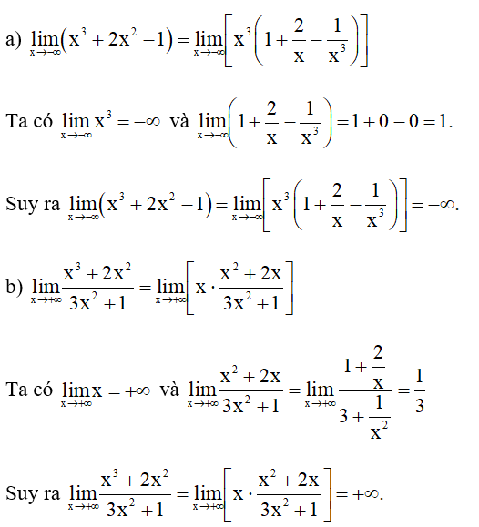 Tính các giới hạn sau: (ảnh 1)