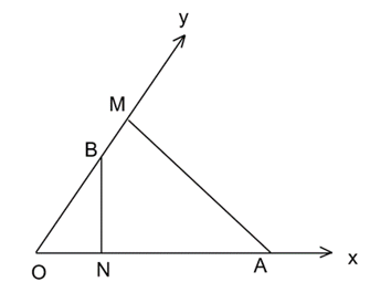 Cho góc nhọn xOy, các điểm A, N nằm trên tia Ox, các điểm B, M nằm trên tia Oy sao cho AM, BN lần lượt vuông (ảnh 1)