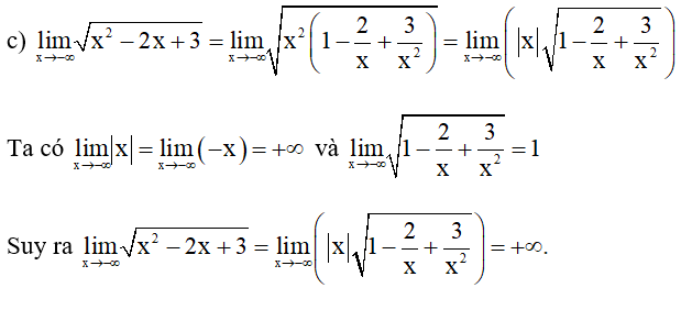 Tính các giới hạn sau: (ảnh 2)