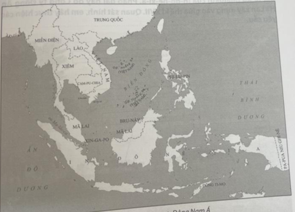 Tô màu trên lược đồ các khu vực là thuộc địa của Anh ở Đông Nam Á (ảnh 1)