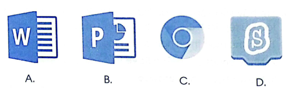 Em chọn biểu tượng nào sau đây để kích hoạt phần mềm soạn thảo văn bản Microsoft  (ảnh 1)