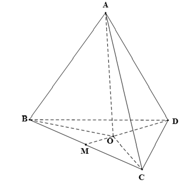 Cho khối tứ diện đều ABCD cạnh a. Chứng minh rằng thể tích của khối tứ diện đó bằng a^3 căn bậc hai 2 / 12 (ảnh 1)