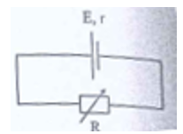 Cho mạch điện như hình vẽ.   Khi thay đổi giá trị của biến trở R thì hiệu điện thế mạch ngoài được biểu diễn như đồ thị ở hình bên. Giá trị của r là:   A. 20.			B. 3.			C. 42.			D. 60. (ảnh 1)