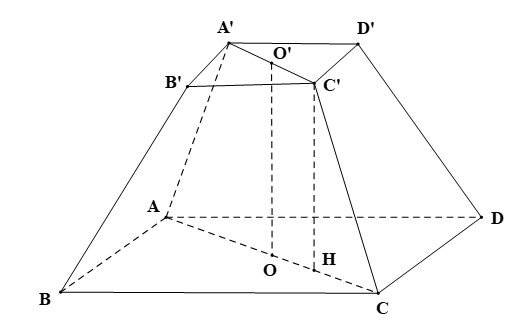 Người ta xây dựng một chân tháp bằng bê tông có dạng khối chóp cụt tứ giác đều (Hình 98) (ảnh 2)