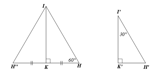 Cho tam giác IKH và tam giác I’K’H’ có         Chứng minh: ∆I’K’H’ ᔕ ∆IKH. (ảnh 1)
