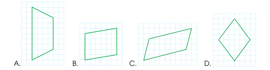l) Trong các hình dưới đây, hình nào là hình thoi?   (ảnh 1)