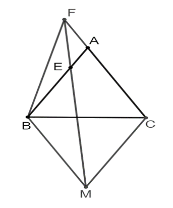 Cho tam giác đều ABC Chứng minh rằng CA/CF = ME/MF và BE/BA = ME/MF (ảnh 1)