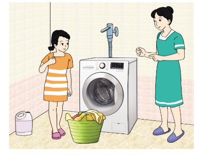 Để giặt 1 kg quần áo bạn Lan cần cho vào máy lượng nước giặt bằng 1/2 nắp chai nước giặt. Hỏi: (ảnh 1)