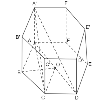 Cho hình lăng trụ lục giác đều ABCDEF.A′B′C′D′E′F′ có cạnh bên ...