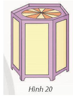 Một chiếc lồng đèn kéo quân có dạng hình lăng trụ lục giác đều với cạnh đáy bằng 10 cm (ảnh 1)
