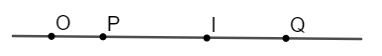 Điểm I nằm giữa hai điểm P và Q, điểm O không nằm gữa hai điểm P và Q (ba điểm O, P , Q thẳng hàng). Hình vẽ nào dưới đây biểu diễn đúng? A.  ; B.  ; C.  ; D.  . (ảnh 2)