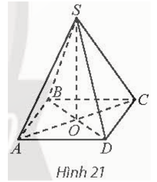 Cho hình chóp S.ABCD có đáy ABCD là hình vuông với tâm O và các cạnh bên của  (ảnh 1)