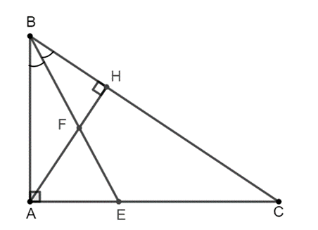 Cho tam giác ABC vuông tại A (AB < AC) Chứng minh rằng AE = AF (ảnh 1)