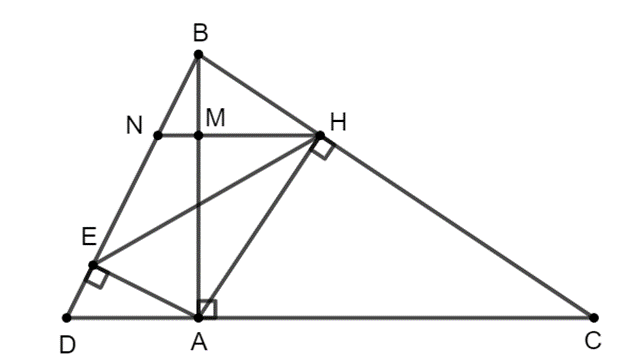 Cho tam giác ABC vuông tại A Chứng mình rằng AB^2 = BH . BC (ảnh 1)