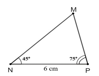 Dùng thước đo chiều dài cạnh MP của ∆MNP. Tính khoảng cách giữa hai điểm A  (ảnh 2)