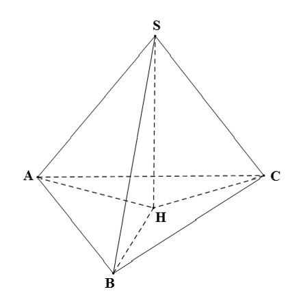 Cho hình chóp S.ABC. Gọi H là hình chiếu của S trên mặt phẳng (ABC). a) Xác định hình chiếu của các đường thẳng  (ảnh 1)