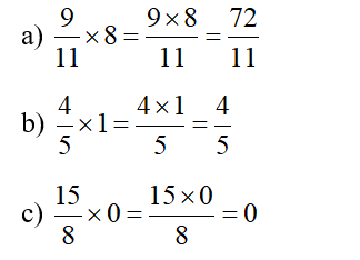 Tính (theo mẫu).  Mẫu: 2/5 x3 = 2/5 x 3/1 = 2x3 / 5x1 = 6/5 (ảnh 2)