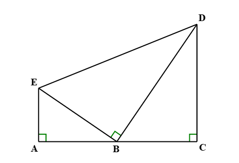 Cho hình vẽ:   Tam giác EAB đồng dạng với tam giác nào sau đây? A. Tam giác DCB;  (ảnh 1)