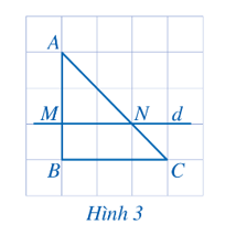 Quan sát Hình 3 và cho biết: a) Đường thẳng d có song song với BC hay không; (ảnh 1)
