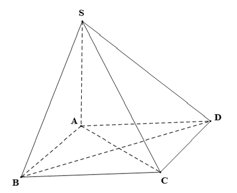 Cho hình chóp S.ABCD có đáy ABCD là hình thoi, SA ⊥ (ABCD). Chứng minh rằng (SAC) vuông góc (SBD). (ảnh 1)