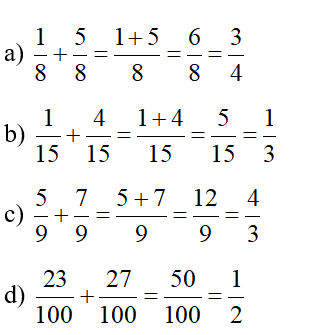 Tính rồi rút gọn (theo mẫu): (ảnh 2)