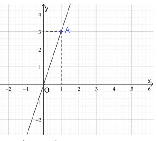 Đồ thị hàm số y = 3x là (ảnh 1)