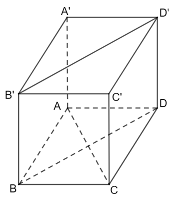 Cho hình hộp ABCD.A′B′C′D′ có 6 mặt đều là hình vuông. a) Tìm các đường thẳng đi  (ảnh 1)