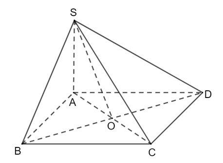 Cho hình chóp S.ABCD có các cạnh bên bằng nhau và đáy là hình vuông. Chứng minh rằng:  (ảnh 1)