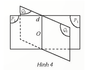 Cho hai mặt phẳng (P) và (Q) cắt nhau theo giao tuyến d. Hãy gọi tên các nửa mặt phẳng có  (ảnh 1)