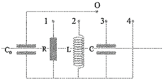 Tích điện cho tụ C trong mạch điện như hình vẽ. Trong mạch điện sẽ xuất hiện dao động điện từ nếu dùng dây dẫn nối O với chốt nào (ảnh 1)