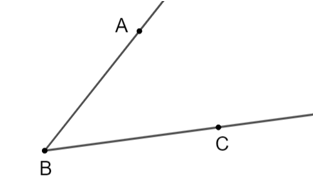 Đỉnh và cạnh của góc trong hình dưới đây là   A. Góc đỉnh A, cạnh AB và AC; B. Góc đỉnh C, cạnh CA và CB; C. Góc đỉnh B, cạnh BA và BC; D. Góc đỉnh B, cạnh AB và AC. (ảnh 1)