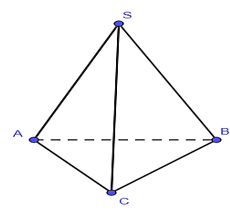 Chọn khẳng định đúng. A. Hình chóp tam giác đều S.ABC có các cạnh đáy là AC, SC, BC; B. Hình chóp tam giác đều S.ABC có các cạnh đáy là SC, SB, BC; C. Hình chóp tam giác đều S.ABC có các cạnh đáy là AC, AB, BC; D. Hình chóp tam giác đều S.ABC có các cạnh đáy là SA, SB, SC. (ảnh 1)