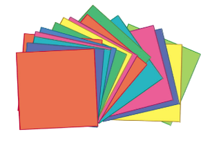 Bạn Ngọc mua 16 tờ giấy thủ công có các màu khác nhau, trong đó 1/8 số tờ giấy có màu vàng (ảnh 1)