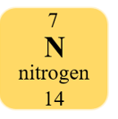 Cho ô nguyên tố nitrogen như hình sau:   Phát biểu nào sau đây sai? A. Nguyên tử nitrogen có 14 electron. B. Nguyên tố nitrogen có kí hiệu hóa học là N. C. Nguyên tố nitrogen ở ô thứ 7 trong bảng tuần hoàn các nguyên tố hóa học. D. Khối lượng nguyên tử nitrogen là 14 amu. (ảnh 1)