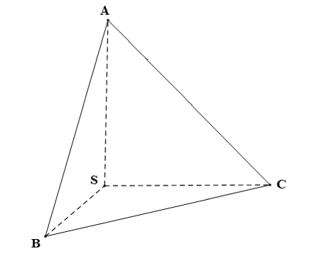 Cho hình chóp S.ABC có SA vuông góc SB, SB vuông góc SC, SC vuông góc SA. Chứng minh rằng:   (ảnh 1)