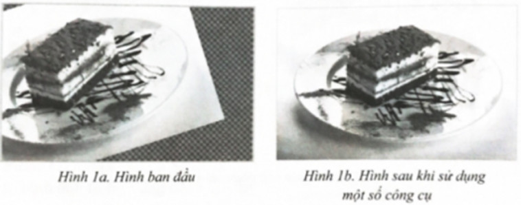 Bạn  Ngọc có một tệp GIMP đang mở giống Hình 1a. Ngọc đã dùng một số lệnh  (ảnh 1)