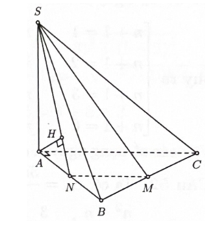 Cho hình chóp S.ABC có đáy ABC là tam giác vuông cân tại A, AB vuông góc với mặt phẳng đáy (ảnh 1)