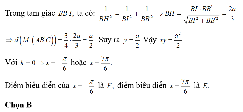 Cho hình hộp chữ nhật ABCD.A'B'C'D' có AB = a, AD = 2a, AA = a. Gọi M là điểm trên đoạn (ảnh 2)