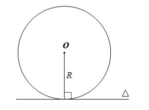 Đường tròn (C) có tâm là gốc tọa độ O(0; 0) và tiếp xúc với đường thẳng ∆: 8x + 6y + 100 = 0. Bán kính R của đường tròn (C) bằng (ảnh 1)