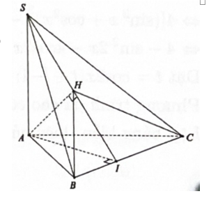 Cho tam giác ABC vuông tại A. Mặt phẳng (P) chứa BC và hợp với mặt phẳng (ABC) góc (ảnh 1)