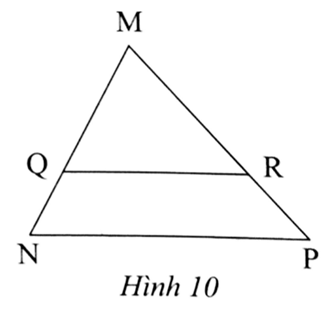 Trong Hình 10, cho biết QR // NP và MQ = 10 cm, QN = 5 cm, RP = 6 cm. Tính độ (ảnh 1)