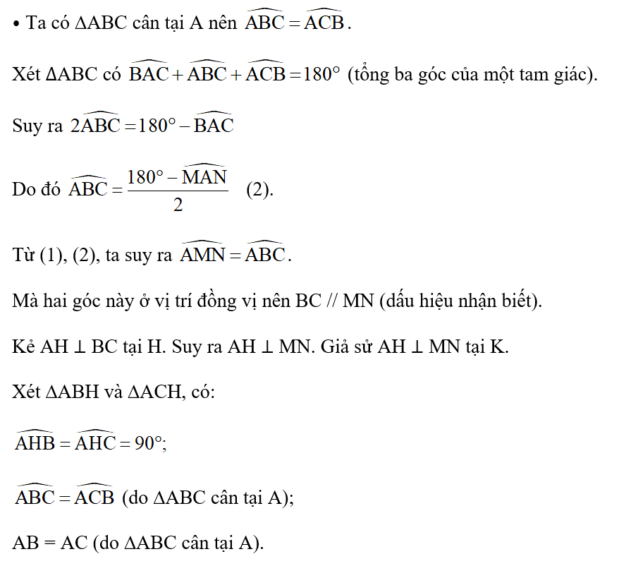 Hình bên dưới mô tả một chiếc thang đứng hình chữ A là tam giác ABC. Do chiếc thang hơi ngắn nên một (ảnh 3)