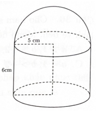 Một hộp đựng mỹ phẩm được thiết kế có thân hộp là hình trụ có bán kính hình tròn đáy r = 5cm (ảnh 1)