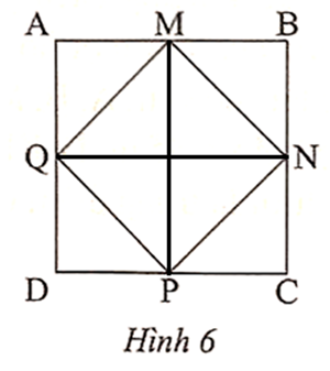Cho hình vuông ABCD có M, N, P, Q lần lượt là trung điểm của AB, BC, CD, DA  (ảnh 2)