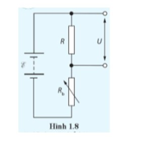 Hình 1.8 thể hiện sơ đồ mạch điện của một bộ chia điện thế (ảnh 1)