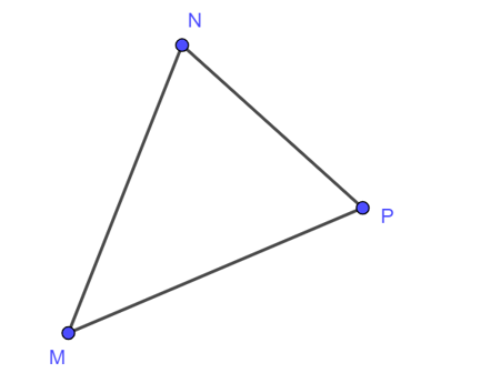 Cho tam giác MNP có MP > MN > NP. Bất đẳng thức nào dưới đây là đúng? (ảnh 1)