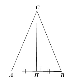 Trong mặt phẳng cho tam giác ABC cân tại C có B(2; –1), A(4; 3). Phương trình đường cao CH  (ảnh 1)