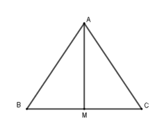 Cho tam giác ABC cân tại A, đường trung tuyến AM. Biết  số đo góc BAM = 30 độ là góc CAM (ảnh 1)