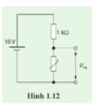 Trên Hình 1.12, điện trở của điện trở nhiệt NTC thay đổi từ (ảnh 1)