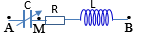 Cho đoạn mạch điện xoay chiều như hình vẽ: Biết điện áp hiệu dụng hai đầu đoạn mạch là U = 100 V. Khi C = C1 thì UAM = 20V,  (ảnh 1)